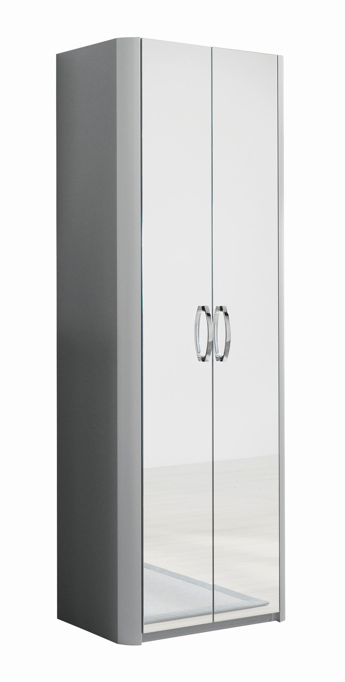 GARDEROBENSCHRANK  in 66/190/38 cm  - Chromfarben/Alufarben, Design, Glas/Holzwerkstoff (66/190/38cm) - Moderano