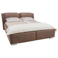 KÁRPITOZOTT ÁGY  barna  - króm/barna, Basics, műanyag/textil (180/200cm) - Andante