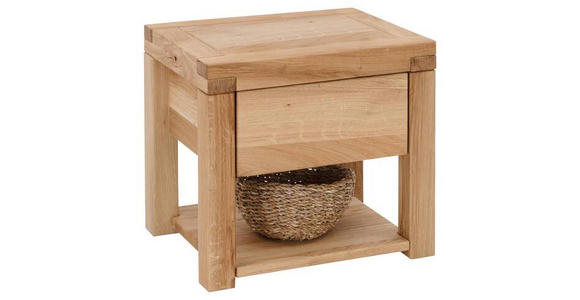 NACHTSCHRANK 50/45/40 cm Eiche massiv  - Eichefarben, Natur, Holz (50/45/40cm) - Linea Natura