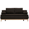 BOXSPRINGSOFA in Webstoff Dunkelbraun  - Eichefarben/Dunkelbraun, Design, Holz/Textil (202/78/93/100cm) - Venda