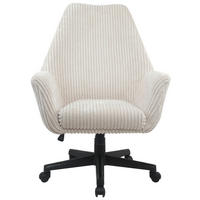 DREHSTUHL  in Cord Creme  - Creme/Schwarz, MODERN, Kunststoff/Textil (66/137/68cm) - MID.YOU