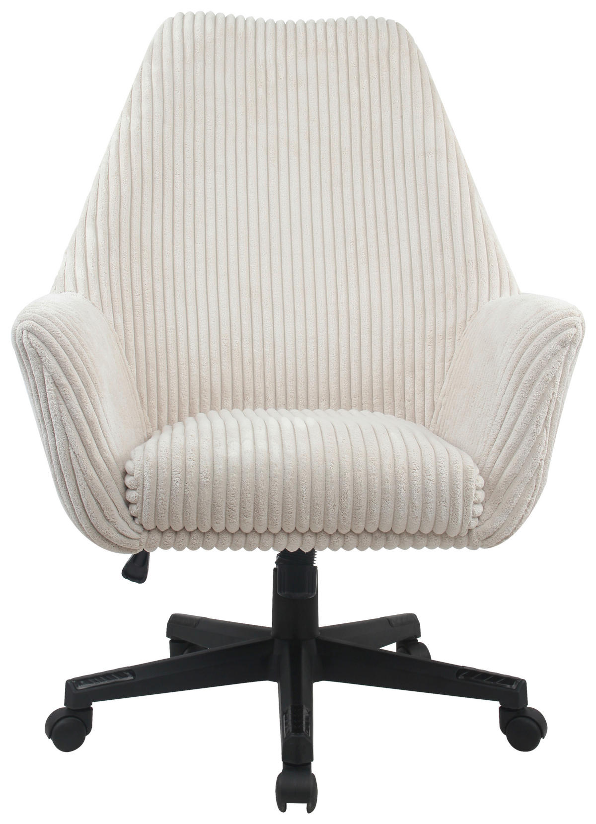 DREHSTUHL  in Cord Creme  - Creme/Schwarz, MODERN, Kunststoff/Textil (66/137/68cm) - MID.YOU