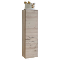 MIDISCHRANK 40/148,7/34,8 cm  - Chromfarben/Buchefarben, KONVENTIONELL, Glas/Holzwerkstoff (40/148,7/34,8cm) - Welnova