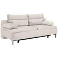 BOXSPRINGSOFA Webstoff Beige  - Beige/Schwarz, Design, Textil/Metall (202/93/100cm) - Novel