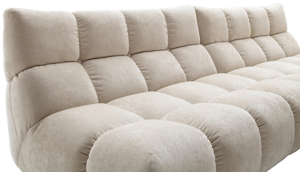 ECKSOFA  in Chenille Naturfarben  293/178 cm  - Schwarz/Naturfarben, Design, Kunststoff/Textil (293/178cm) - Pure Home Lifestyle