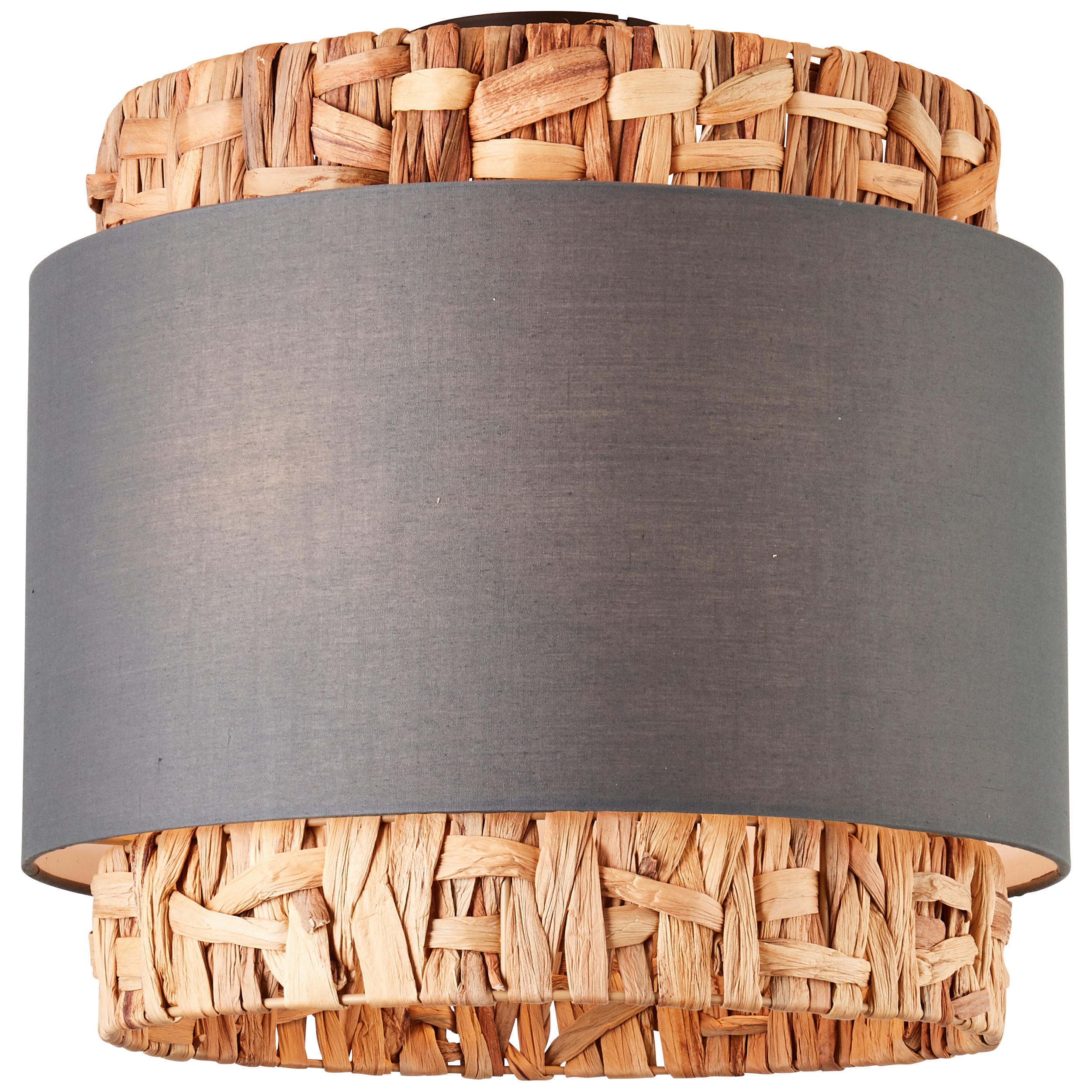 DECKENLEUCHTE Waterlilly 35/35 cm   - Beige/Grau, Natur, Naturmaterialien/Textil (35/35cm) - Brilliant