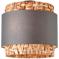 DECKENLEUCHTE Waterlilly 35/35 cm   - Beige/Grau, Natur, Naturmaterialien/Textil (35/35cm) - Brilliant