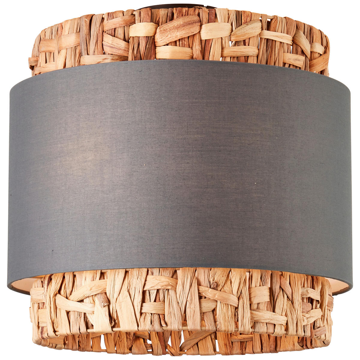 DECKENLEUCHTE Waterlilly 35/35 cm   - Beige/Grau, Natur, Naturmaterialien/Textil (35/35cm) - Brilliant