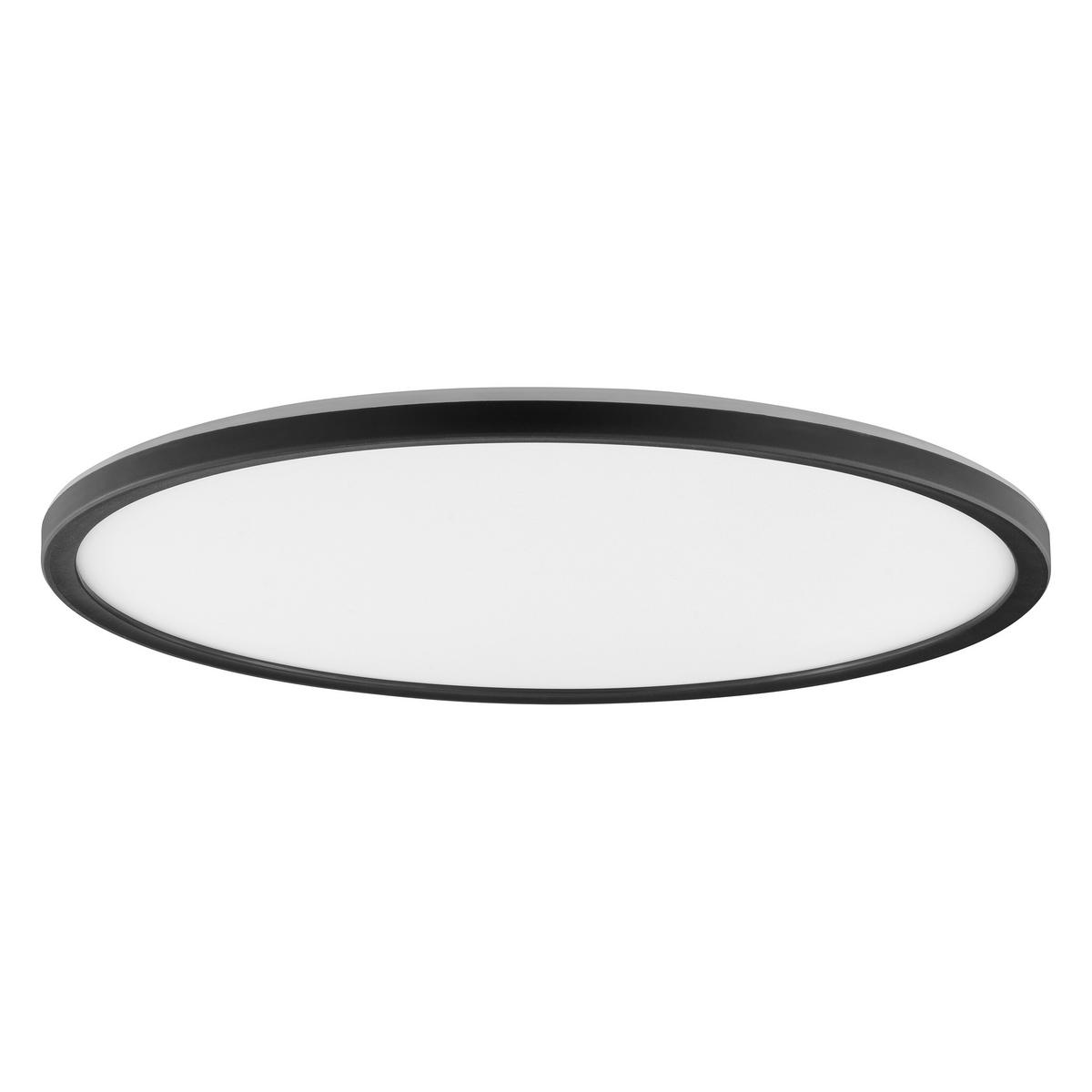 LED PLAFONJERA  - bela/crna, Osnovno, plastika (42/2,9/42cm)