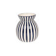 VASE 19 cm  - Weiß/Dunkelblau, LIFESTYLE, Keramik (16,5/19cm) - Ambia Home