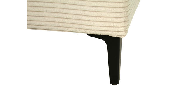 HOCKER Velours Naturfarben  - Schwarz/Naturfarben, Design, Textil/Metall (140/45/80cm) - Xora