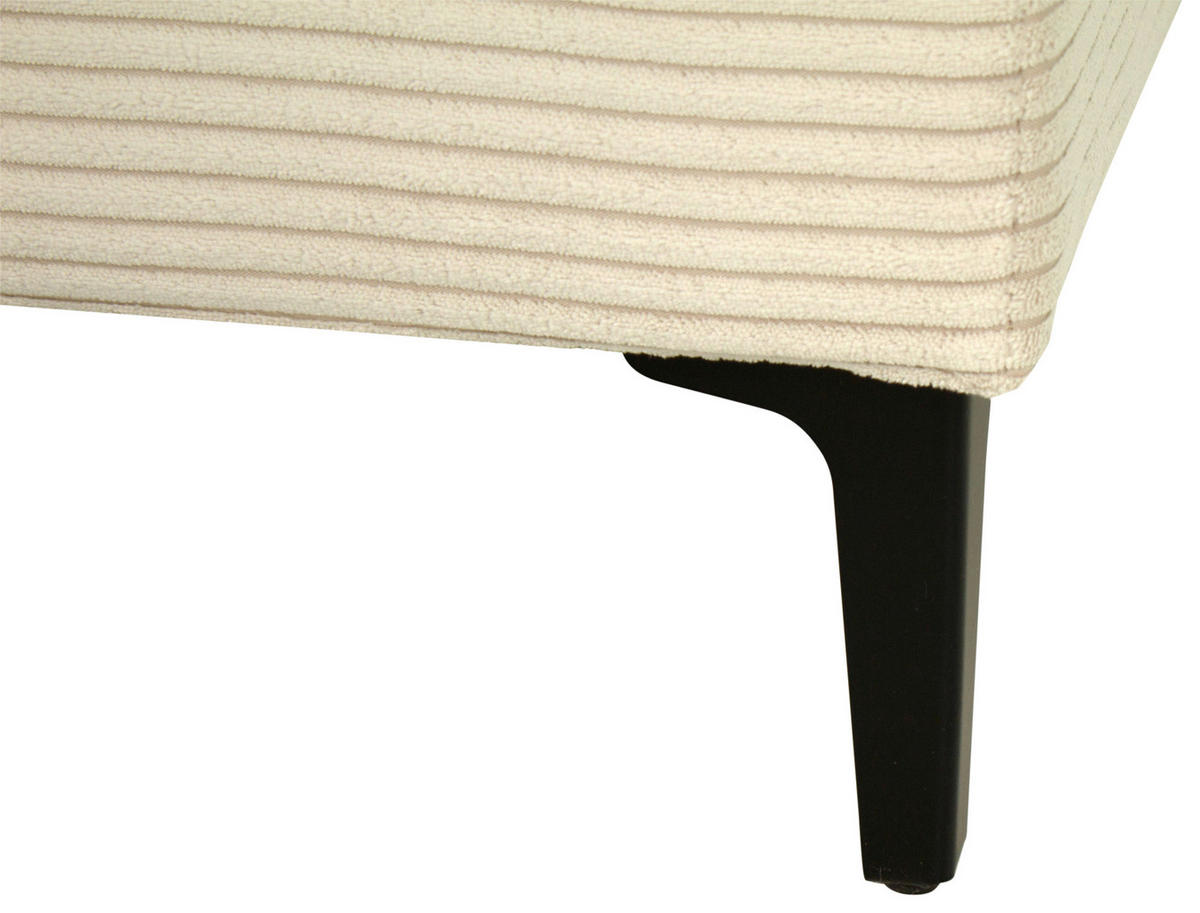 HOCKER Cord Naturfarben  - Schwarz/Naturfarben, Design, Textil/Metall (140/45/80cm) - Xora
