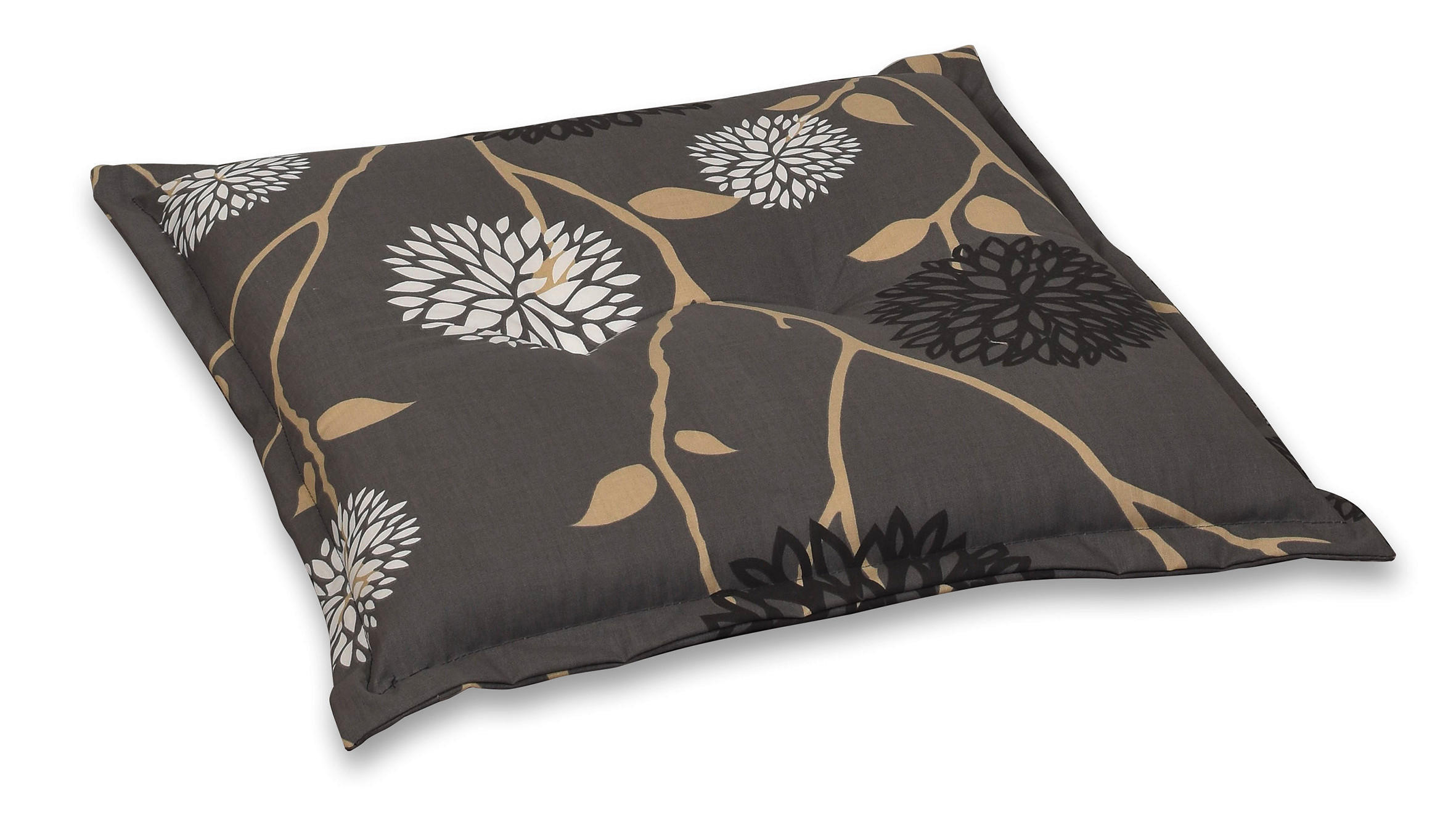 GARTENHOCKERAUFLAGE  - Dunkelgrau/Beige, Basics, Textil (50/9/50cm)