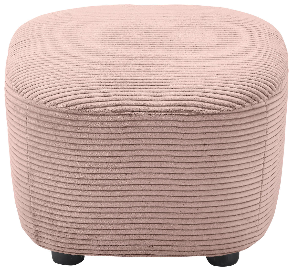 HOCKER Cord Rosa  - Schwarz/Rosa, Design, Kunststoff/Textil (54/41/57cm) - SetOne by Musterring