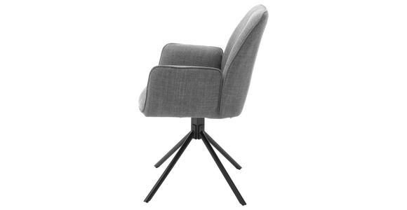 ARMLEHNSTUHL in Webstoff - Schwarz/Grau, Design, Textil/Metall (58/87/61cm) - Carryhome