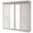 SCHWEBETÜRENSCHRANK 2-türig Kiefer massiv Grau, Weiß - Weiß/Grau, Design, Glas/Holz (228,5/223,6/69,5cm) - Carryhome