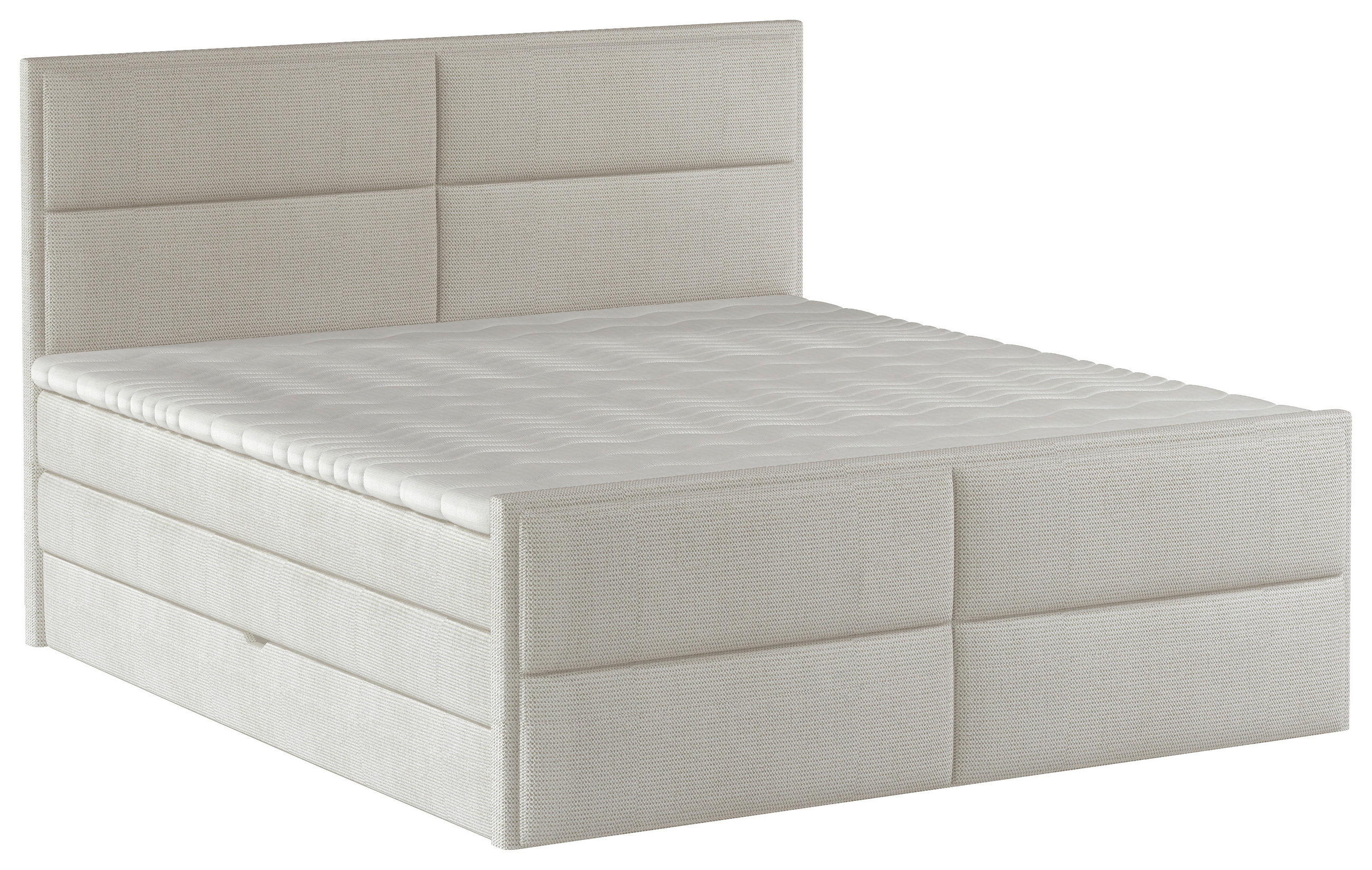 KONTINENTALSÄNG 180/200 cm  i greige  - greige/svart, Design, trämaterial/trä (180/200cm) - Visionight