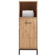 MIDISCHRANK 40/115/35 cm  - Wildeiche/Schwarz, Basics, Holz/Metall (40/115/35cm) - Linea Natura