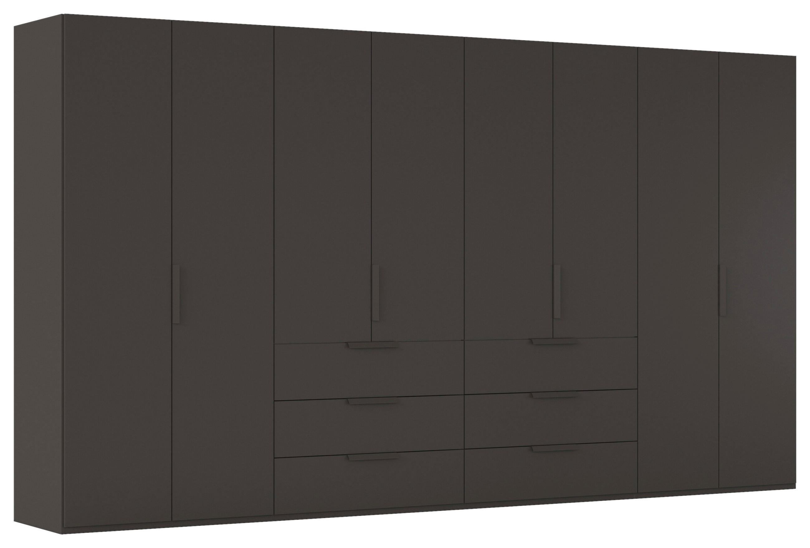 DREHTÜRENSCHRANK 400/235/61 cm,  in Graphitfarben, 8-türig  - Graphitfarben, Basics, Holzwerkstoff/Metall (400/235/61cm) - Novel