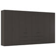 DREHTÜRENSCHRANK 400/223/61 cm,  in Graphitfarben, 8-türig  - Graphitfarben, Basics, Holzwerkstoff/Metall (400/223/61cm) - Novel