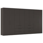 DREHTÜRENSCHRANK 400/223/61 cm,  in Graphitfarben, 8-türig  - Graphitfarben, Basics, Holzwerkstoff/Metall (400/223/61cm) - Novel