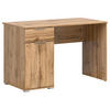 SCHREIBTISCH 120/60/76 cm  in Eiche Wotan  - Eiche Wotan/Silberfarben, Design, Holzwerkstoff/Kunststoff (120/60/76cm)