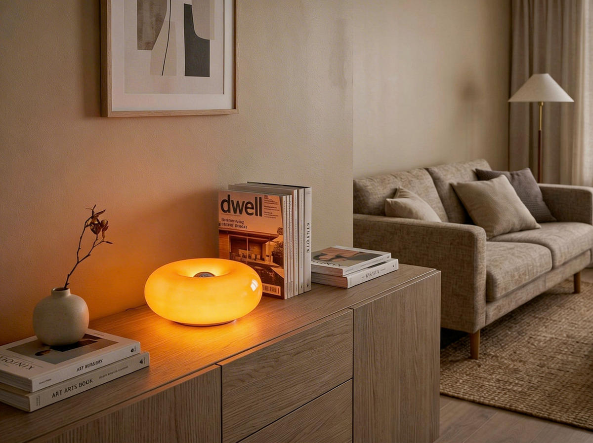 LED-TISCHLEUCHTE 30/12 cm  - Chromfarben/Orange, Design, Glas/Kunststoff (30/12cm) - Eglo