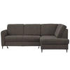 ECKSOFA in Chenille Graubraun  - Graubraun/Schwarz, Modern, Holz/Textil (241/184cm) - Carryhome