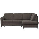 ECKSOFA in Chenille Graubraun  - Graubraun/Schwarz, MODERN, Holz/Textil (241/184cm) - Carryhome