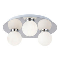 KOUPELNOVÉ STROPNÍ SVÍTIDLO, 78/30 cm  - bílá/barvy chromu, Basics, kov/sklo (78/30cm)