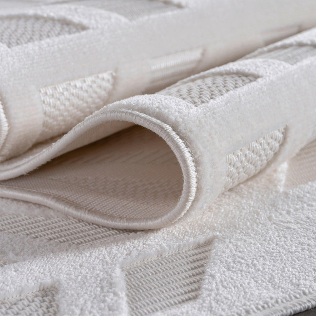 FLACHWEBETEPPICH 120/170 cm Doha Creme  - Creme, Design, Textil (120/170cm)
