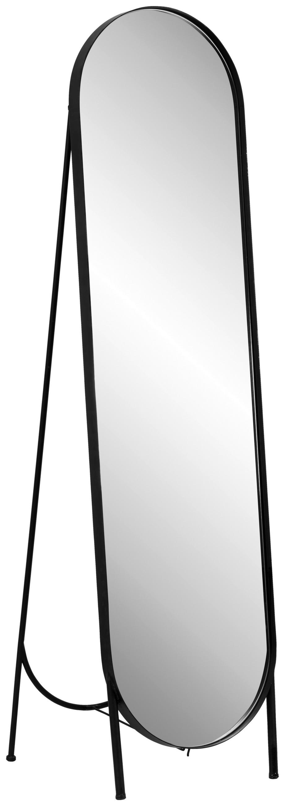 STANDSPIEGEL 41/160/4 cm, Schwarz  - Schwarz, Trend, Glas/Holzwerkstoff (41/160/4cm) - Landscape