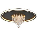 LED-DECKENLEUCHTE 50/20 cm   - Schwarz, LIFESTYLE, Glas/Kunststoff (50/20cm) - Novel