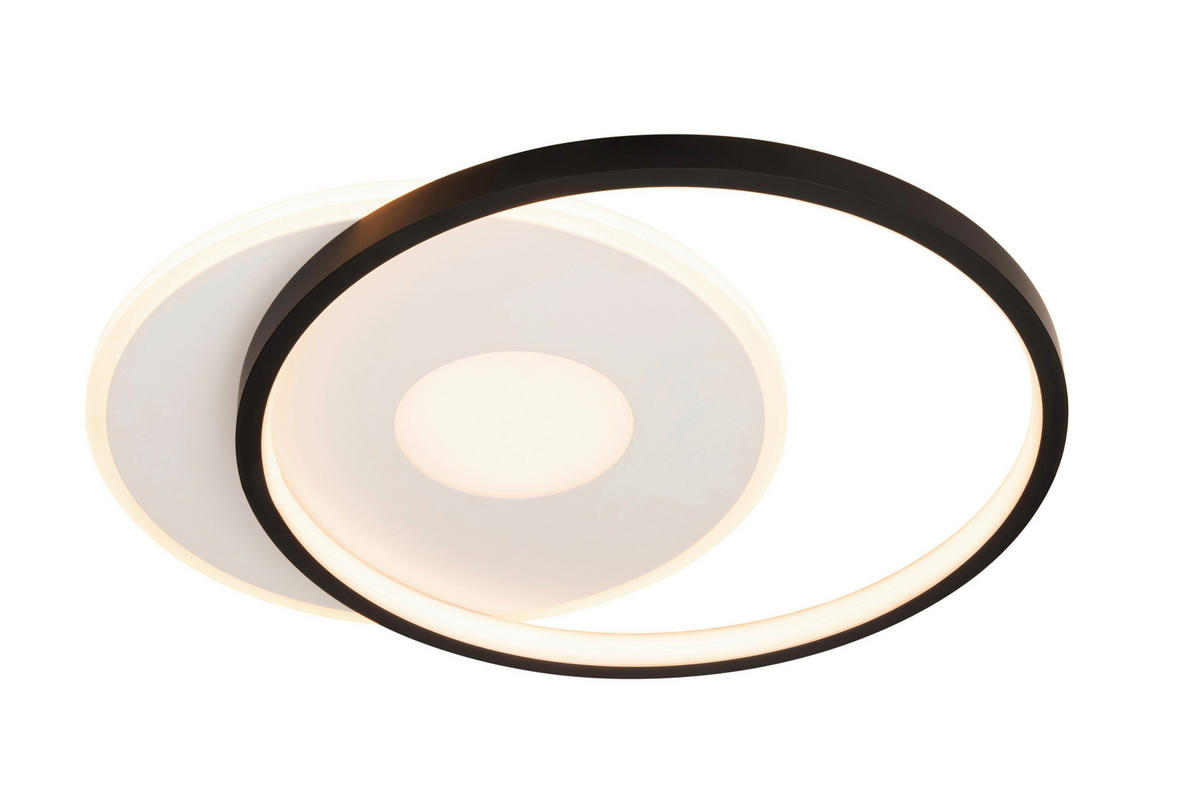 STROPNA LED-SVETILKA  Glendale 24 W/2900 lm/3000 K/220-240 V/ - črna/bela, Basics, kovina/umetna masa (45,5/38,5/7cm) - Novel
