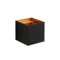 LED-WANDLEUCHTE 9.7/9.7/9.7 cm   - Messingfarben/Schwarz, Design, Metall (9.7/9.7/9.7cm) - Lucide