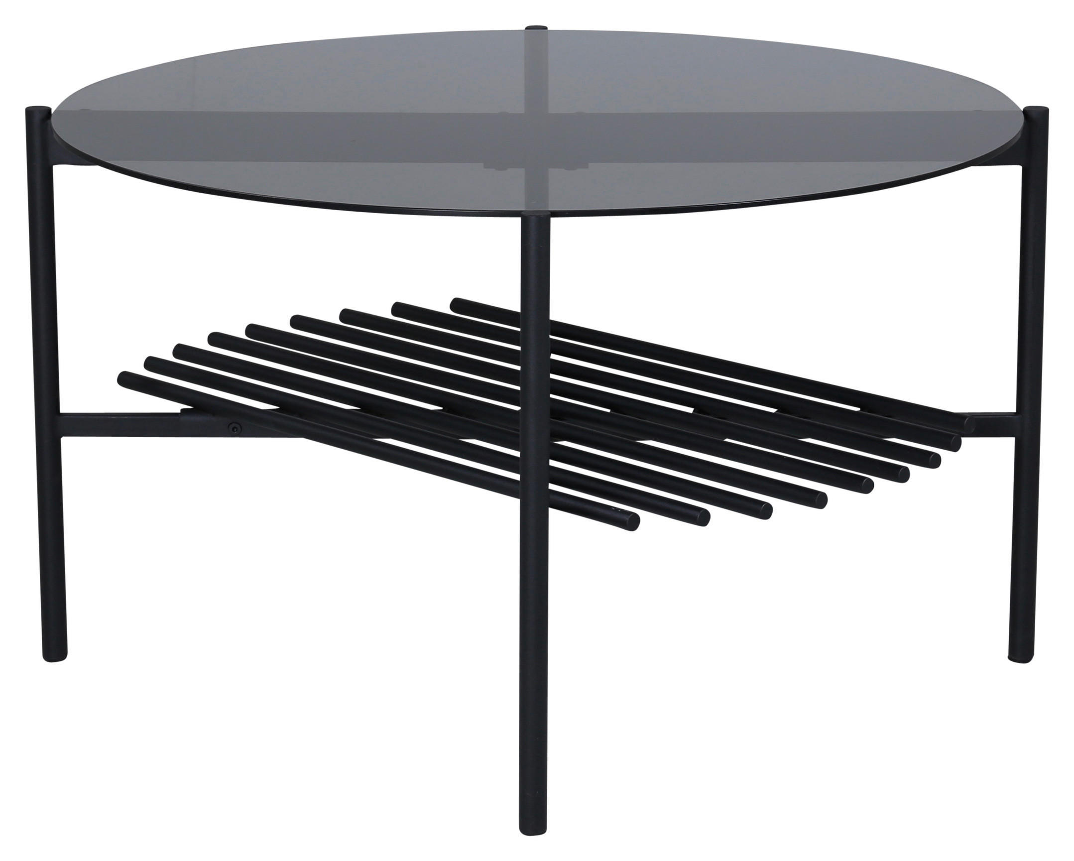 SOFFBORD i metall, glas 80/80/45 cm  - svart, Design, metall/glas (80/80/45cm) - Livetastic