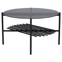COUCHTISCH in Metall, Glas 80/80/45 cm  - Schwarz, Design, Glas/Metall (80/80/45cm) - Livetastic