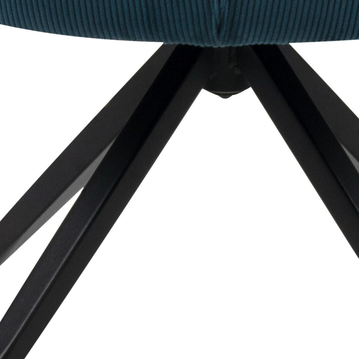 STUHL  in Edelstahl Cord Textil  - Dunkelgrau/Schwarz, MODERN, Textil/Metall (57/93/64cm) - MID.YOU