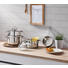 KOCHTOPFSET 4-teilig - Edelstahlfarben, Design, Glas/Metall - WMF KOCHTOPFSET 4-teilig - Edelstahlfarben, Design, Glas/Metall - WMF