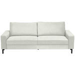 3-SITZER-SOFA in Flachgewebe Weiß  - Schwarz/Weiß, Design, Textil/Metall (218/86/97cm) - Hom`in
