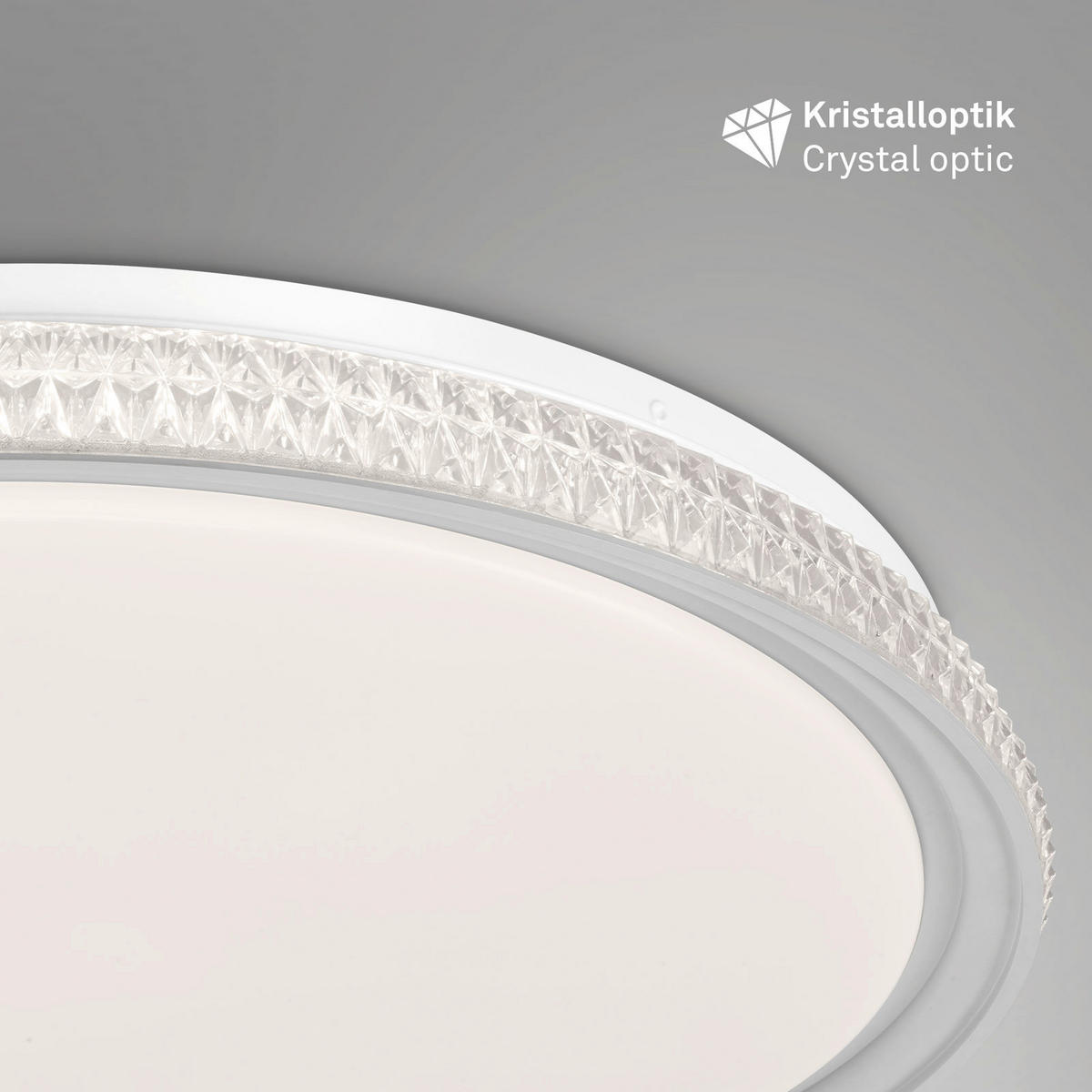 LED SVJETILJKA STROPNA  - svijetlo siva, Basics, plastika (50/8,2cm)