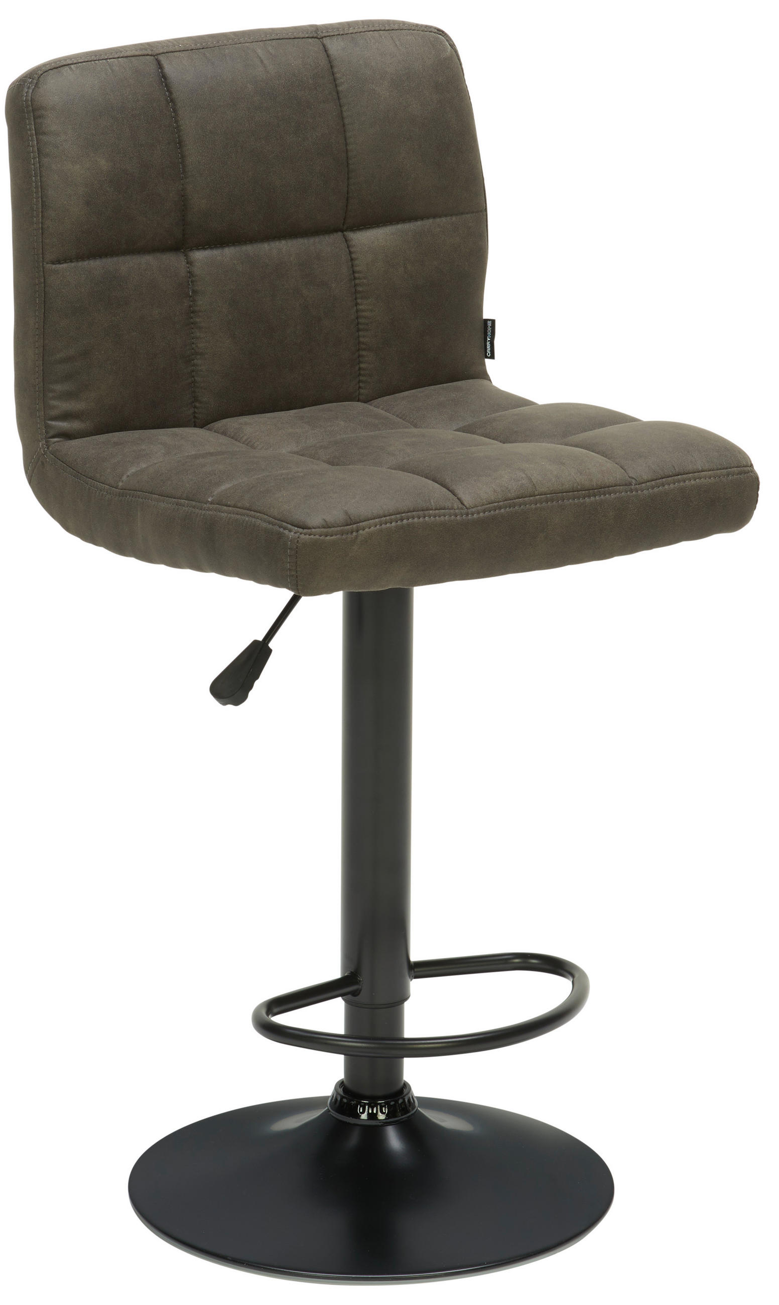 Scaun De Bar din metal, textil, gri, negru