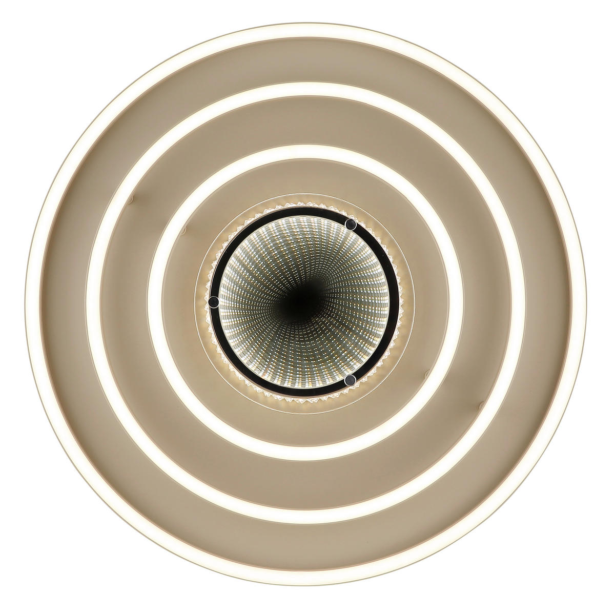 LED-DECKENLEUCHTE 51,1/10,8 cm   - Sandfarben/Weiß, Design, Kunststoff/Metall (51,1/10,8cm) - Globo