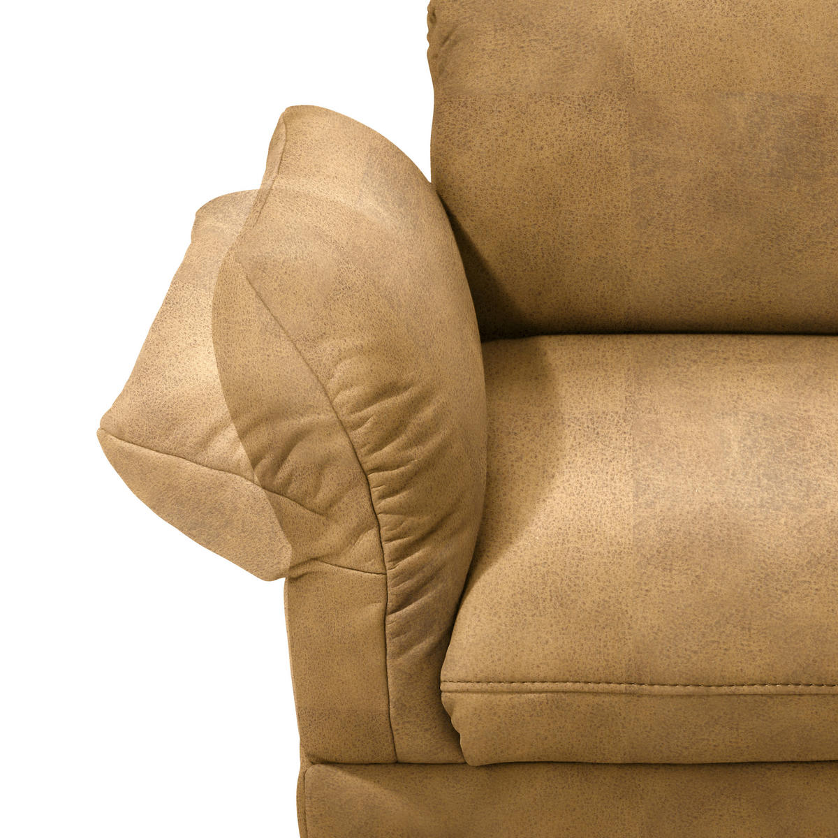 ECKSOFA in Echtleder Currygelb  - Currygelb/Anthrazit, Design, Leder/Metall (308/173cm) - Joop!