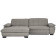 ECKSOFA  in Webstoff Grau  180/265 cm  - Schwarz/Grau, Design, Textil/Metall (180/265cm) - Carryhome
