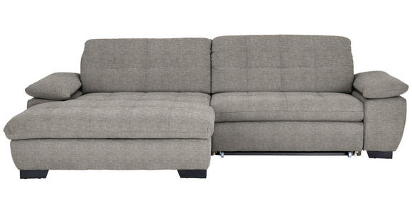 ECKSOFA  in Webstoff Grau  180/265 cm  - Schwarz/Grau, Design, Textil/Metall (180/265cm) - Carryhome
