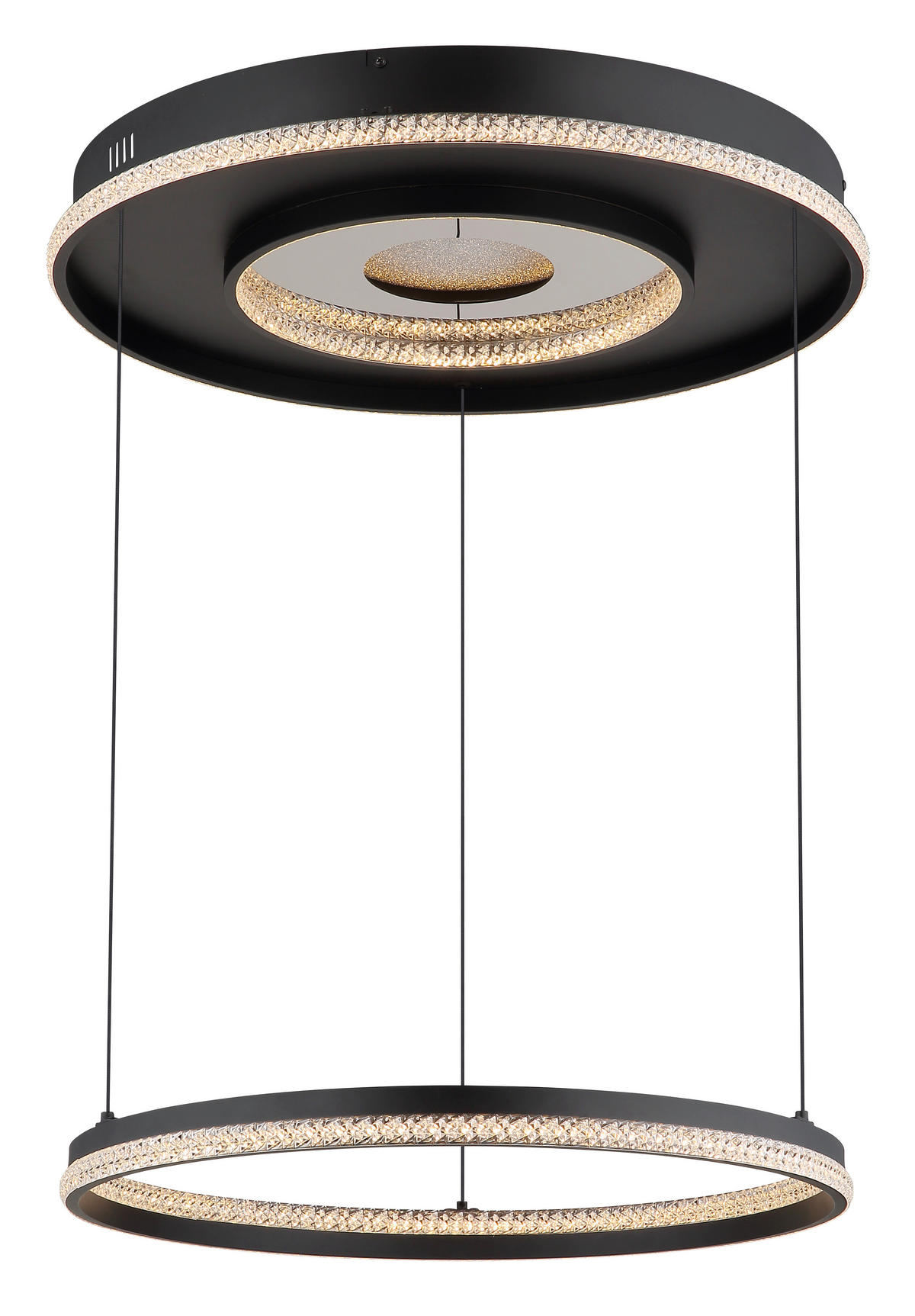 LED-HÄNGLAMPA MARSH 60/12-120 cm  - klar/svart, Design, metall/plast (60/12-120cm) - Globo