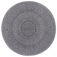 OUTDOORTEPPICH 200 cm Twin Grau, Schwarz  - Schwarz/Grau, Design, Kunststoff (200cm)