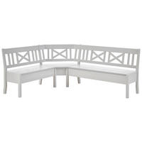 ECKBANK 213/170 cm Weiß Kiefer massiv   - Weiß, ROMANTIK / LANDHAUS, Holz (213/170cm) - Boxxx