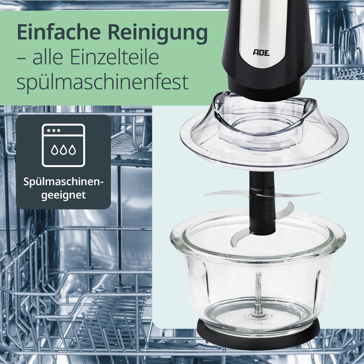 UNIVERSALZERKLEINERER elektr. Zerkleinerer  - Schwarz, Basics, Kunststoff/Metall (17,7/17,7/25,6cm) - ADE